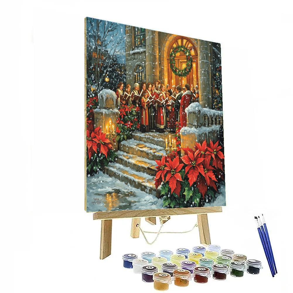 Midnight Church Steps Welcome paint by number