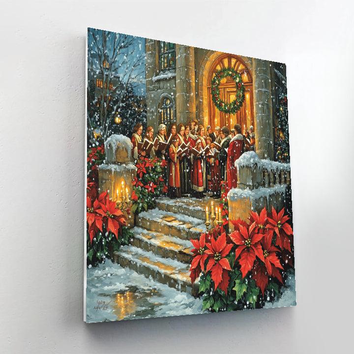 Midnight Church Steps Welcome paint by number