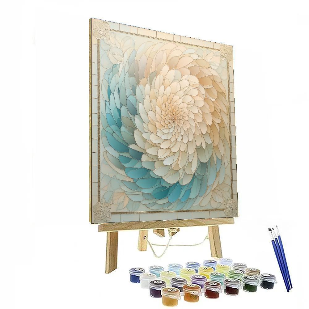 Alphonse Mucha Inspired Equinox Spiral Of Petals paint by numbers