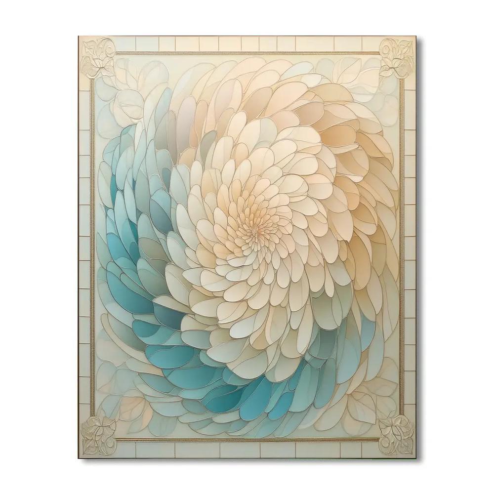 Alphonse Mucha Inspired Equinox Spiral Of Petals paint by numbers