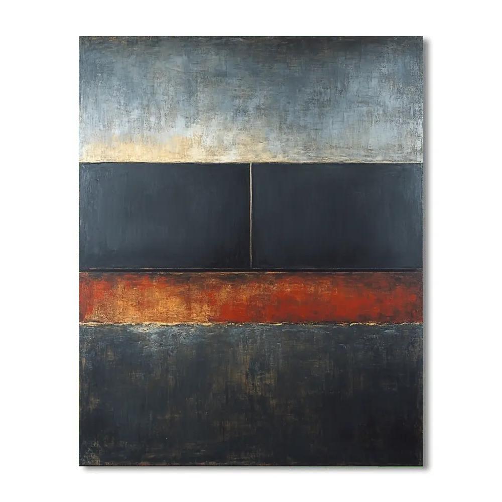 Mark Rothko Inspired Tectonic Silence Gradient Paint by numbers kits