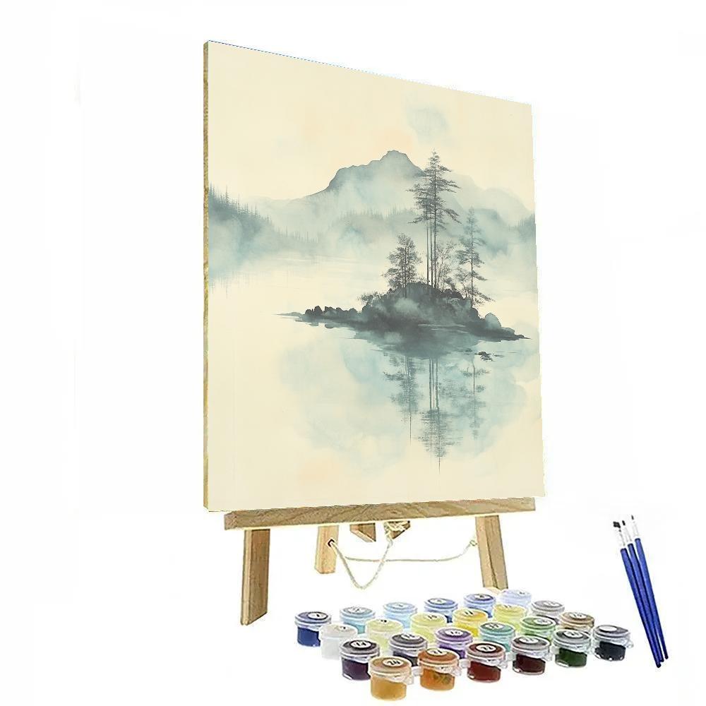 Zhao Mengfu Inspired Nebula Of Quiet Emptiness paint by number