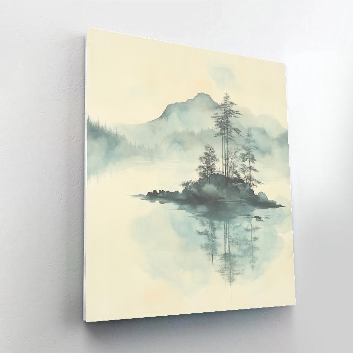 Zhao Mengfu Inspired Nebula Of Quiet Emptiness paint by number