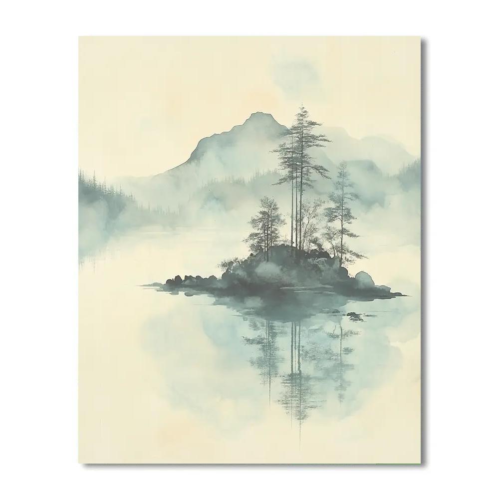 Zhao Mengfu Inspired Nebula Of Quiet Emptiness paint by number