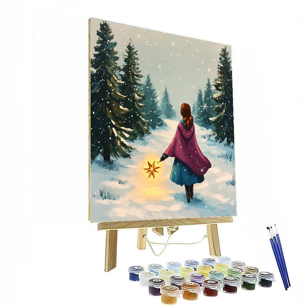 Anna Snowy Star Compass Hike Paint by numbers kits