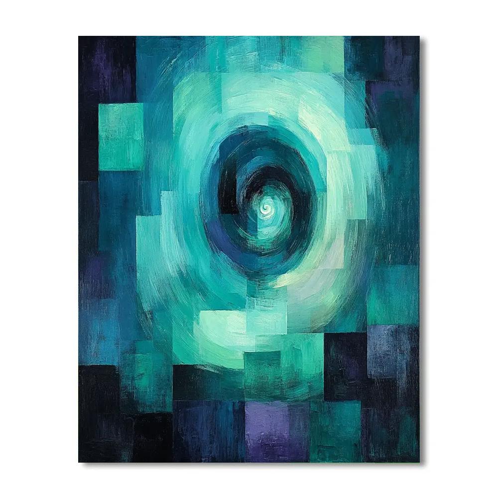 Paul Cézanne Inspired Aurora Geometry Vortex DIY paint by numbers