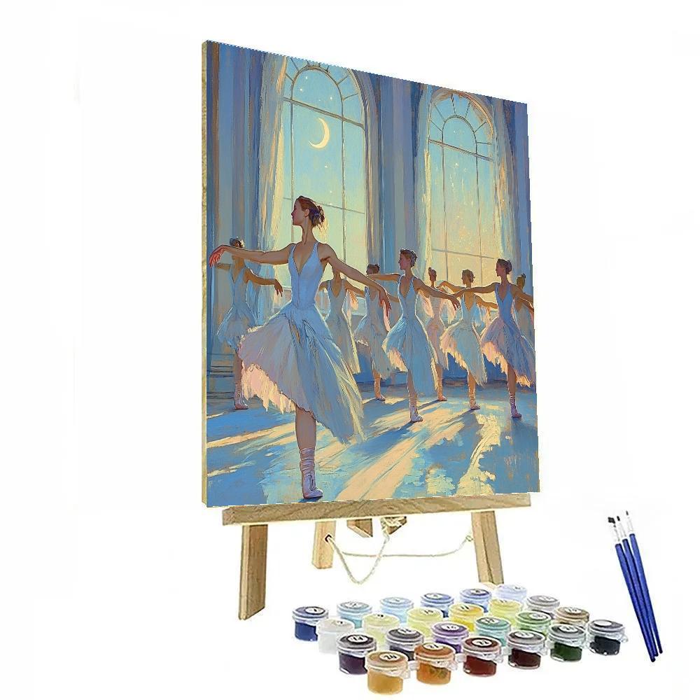 Edgar Degas Inspired Ballet Rehearsal With Lunar Light paint by numbers
