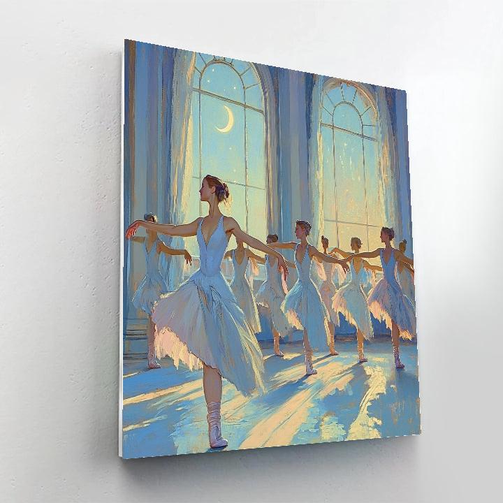 Edgar Degas Inspired Ballet Rehearsal With Lunar Light paint by numbers