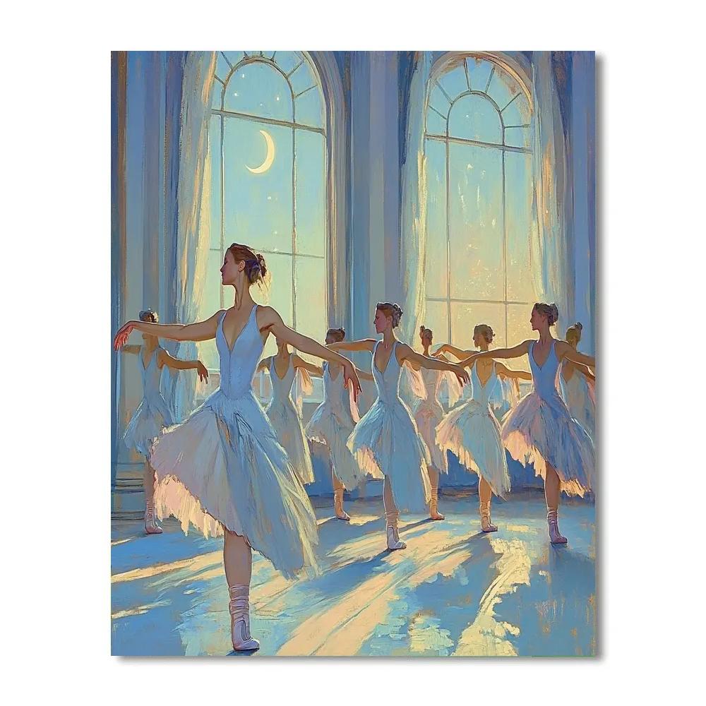 Edgar Degas Inspired Ballet Rehearsal With Lunar Light paint by numbers