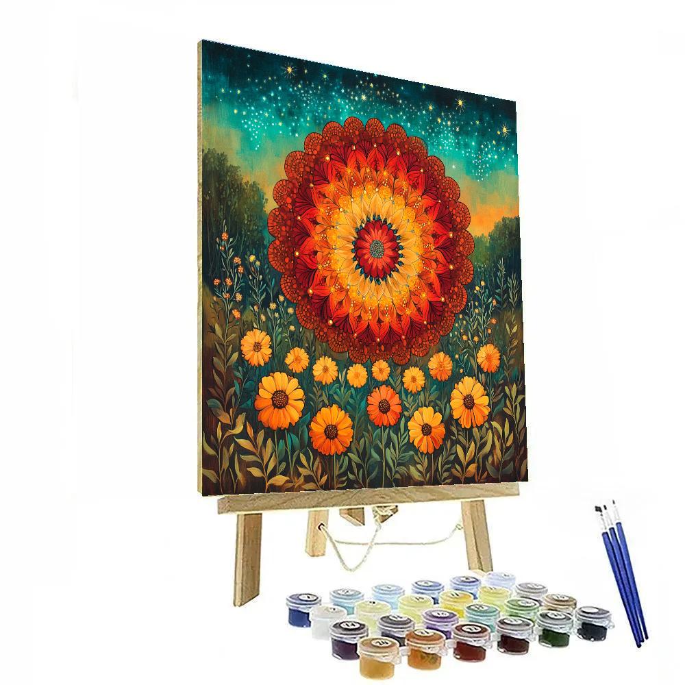 Frida Kahlo Inspired Xochitl Nebula Mandala Paint by numbers art