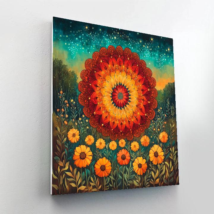 Frida Kahlo Inspired Xochitl Nebula Mandala Paint by numbers art