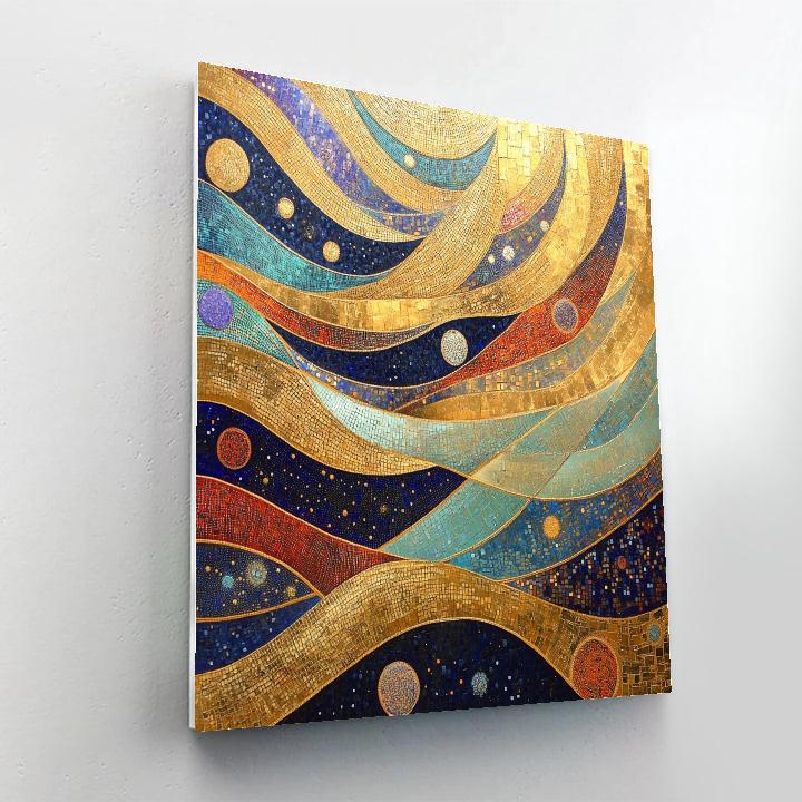 Gustav Klimt Inspired Symphony Of Solar Winds painting number kit