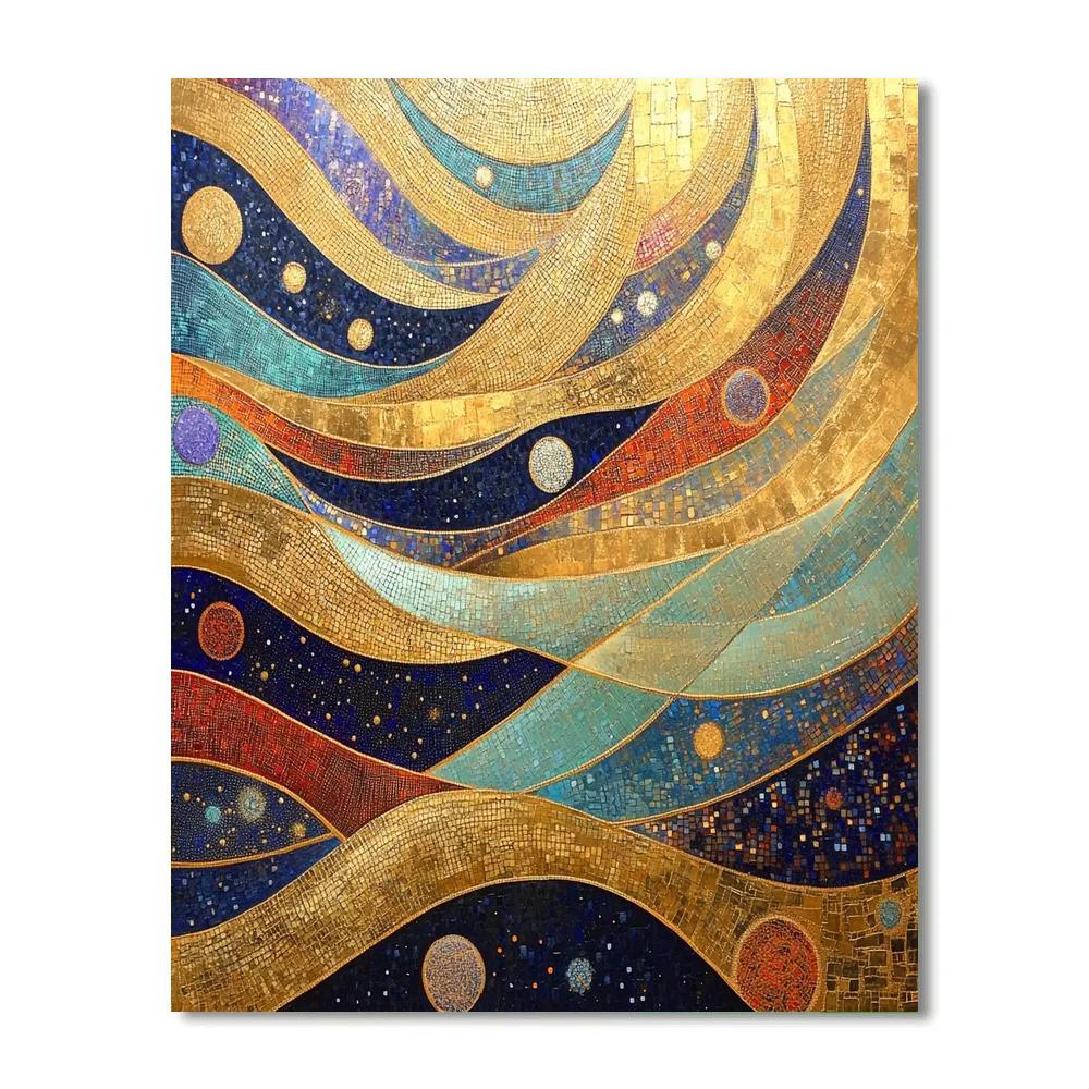 Gustav Klimt Inspired Symphony Of Solar Winds painting number kit