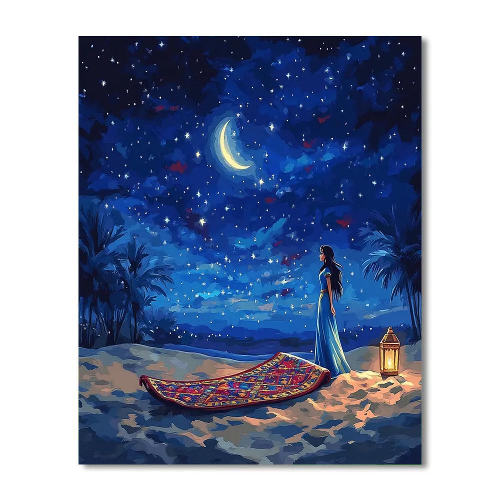 Jasmine Desert Night Sky Carpet Dream Numbered painting kits