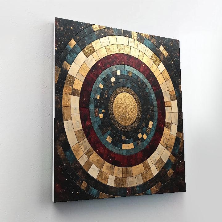 Gustav Klimt Inspired Eclipse Mandala Of Time paint by numbers