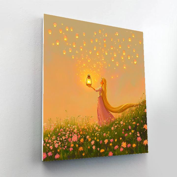 Rapunzel Satellite Lantern Festival Meadow Paint by numbers kits