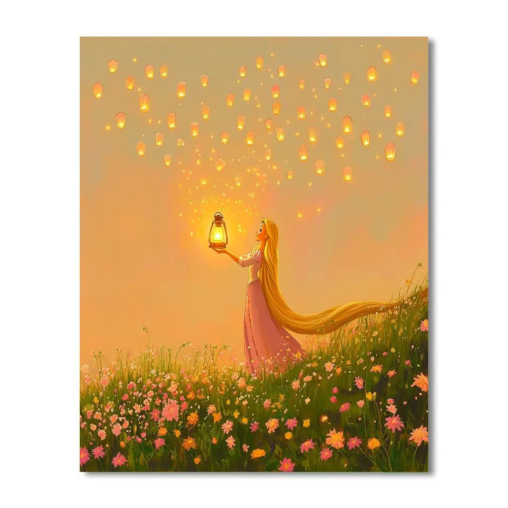 Rapunzel Satellite Lantern Festival Meadow Paint by numbers kits