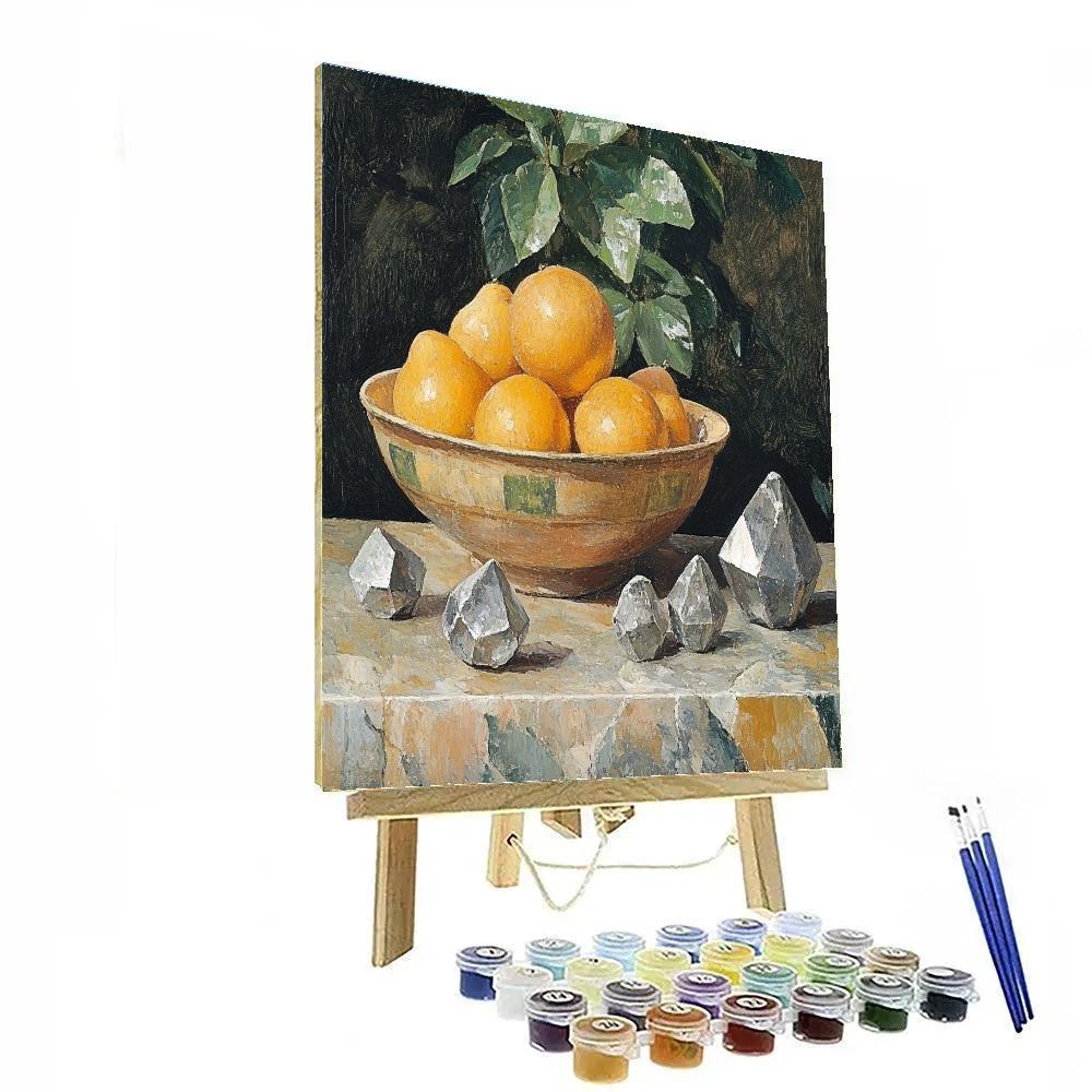 Paul Cezanne Inspired Still Life Of Crystal Meteors Numbered painting kits