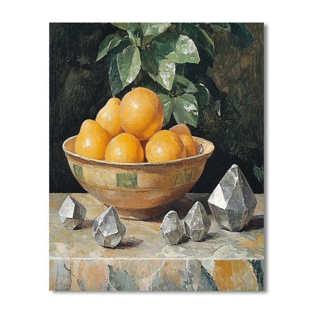 Paul Cezanne Inspired Still Life Of Crystal Meteors Numbered painting kits