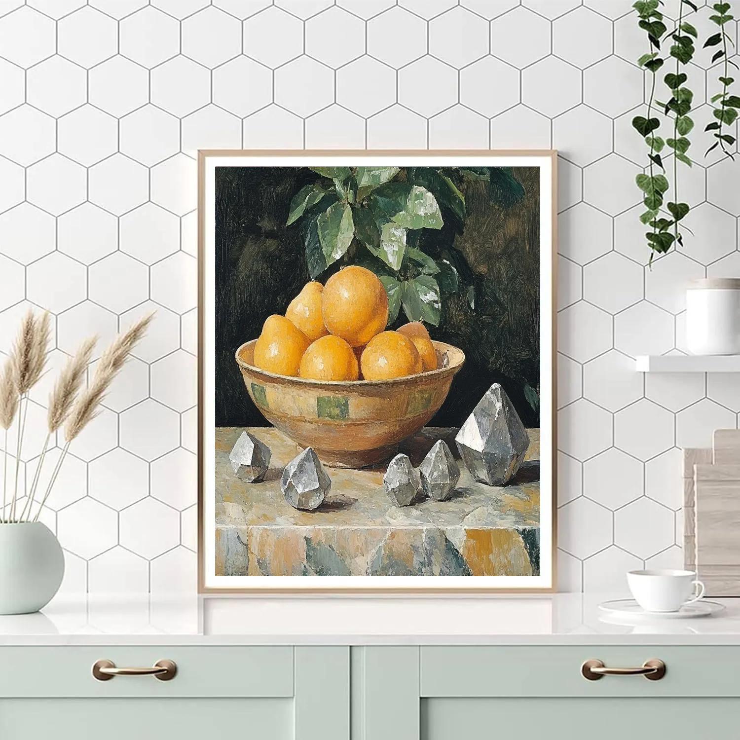 Paul Cezanne Inspired Still Life Of Crystal Meteors Numbered painting kits