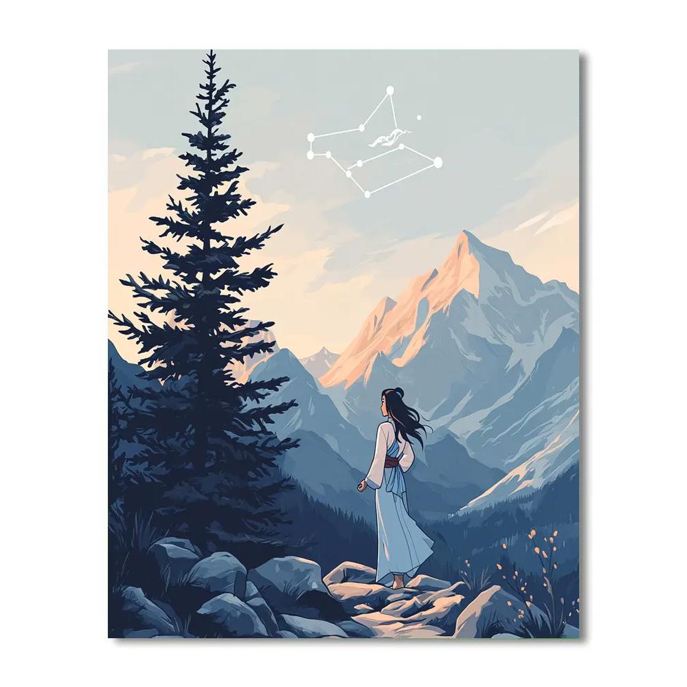 Mulan Mountain Trail Constellation Training Numbered painting kits