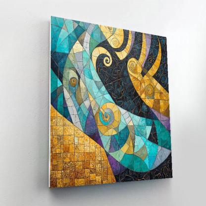 Gustav Klimt Inspired Prism Of Aurora Geometry paint by color