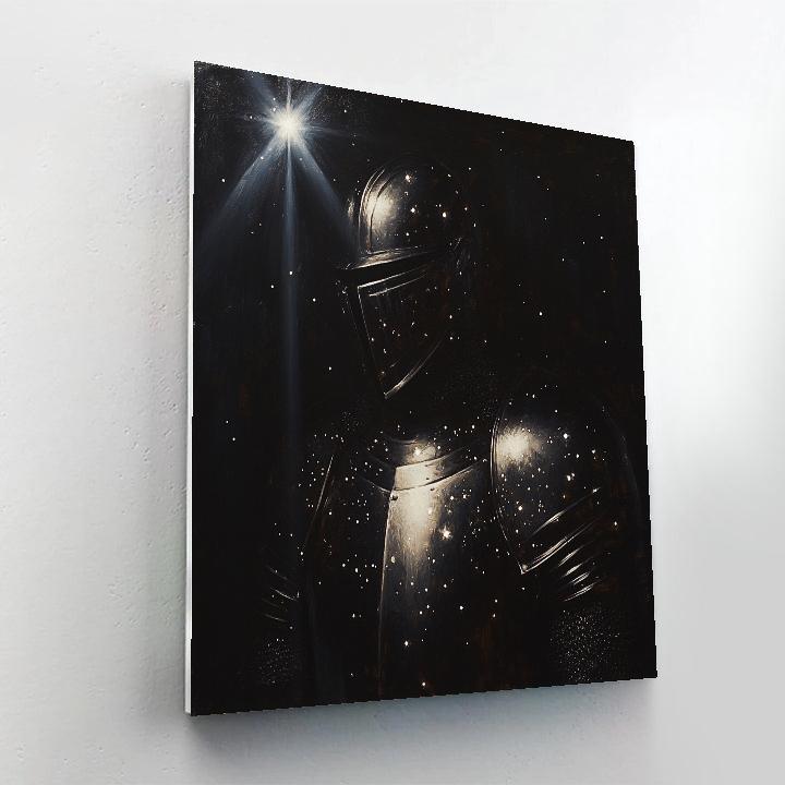 Caravaggio Inspired Dramatic Knight And Starlit Armor Painting by numbers kit