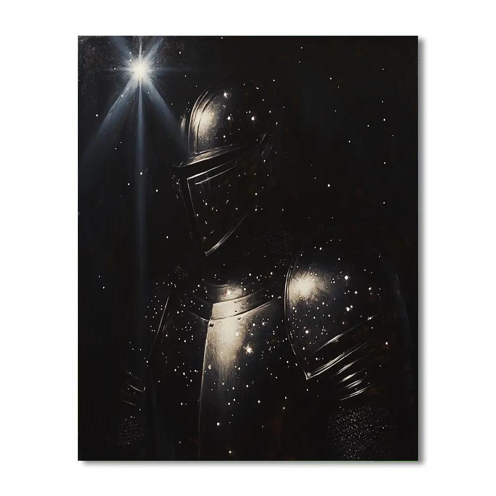 Caravaggio Inspired Dramatic Knight And Starlit Armor Painting by numbers kit