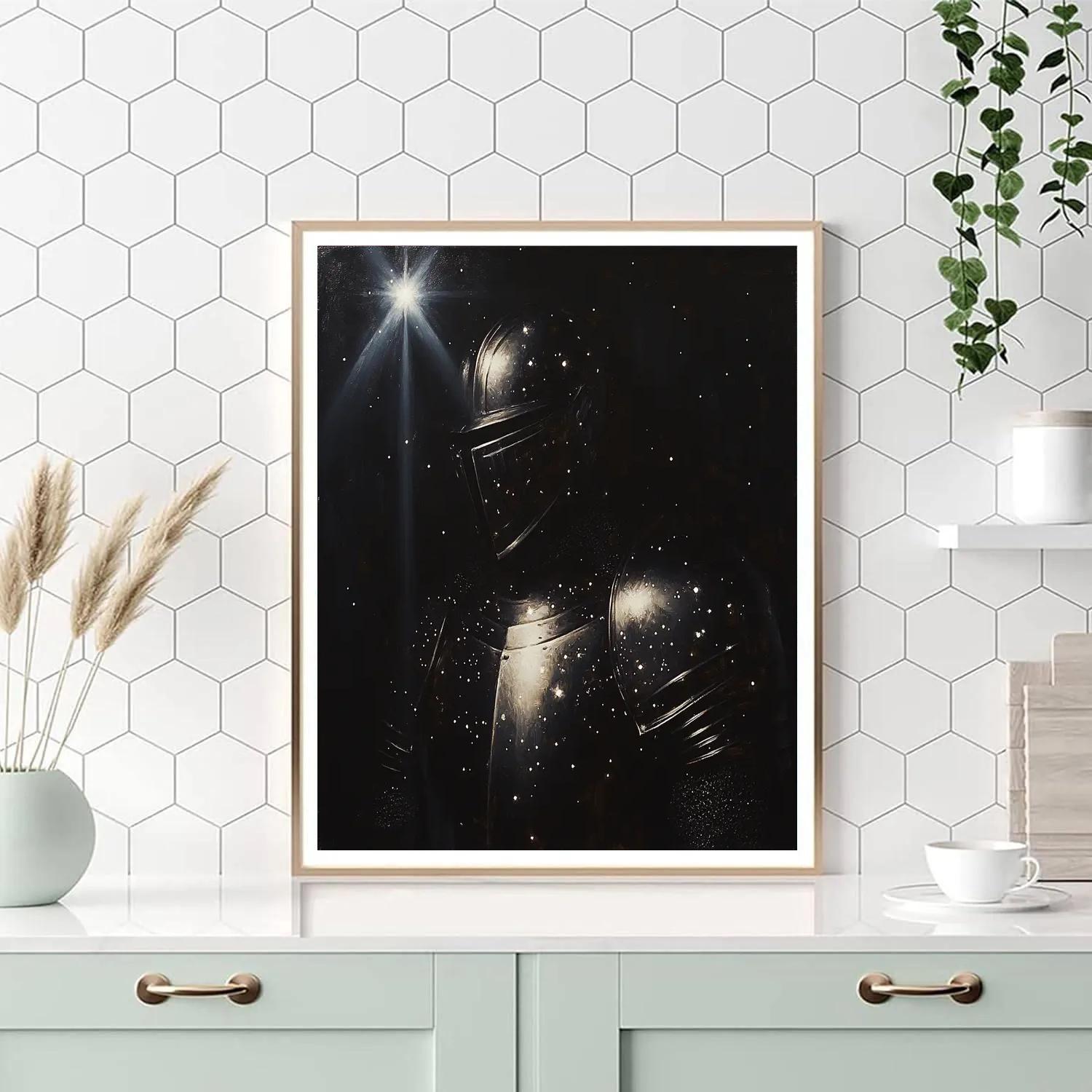 Caravaggio Inspired Dramatic Knight And Starlit Armor Painting by numbers kit