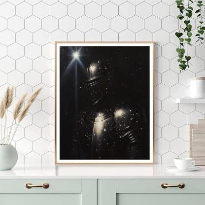 Caravaggio Inspired Dramatic Knight And Starlit Armor Painting by numbers kit