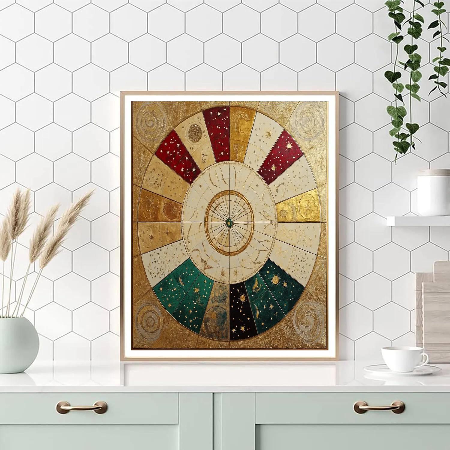 Gustav Klimt Inspired Zodiac Of Abstract Seasons Paint by numbers art