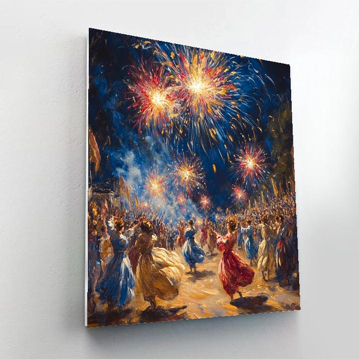 Peter Paul Rubens Inspired Festival Parade Under Fireworks painting number kit