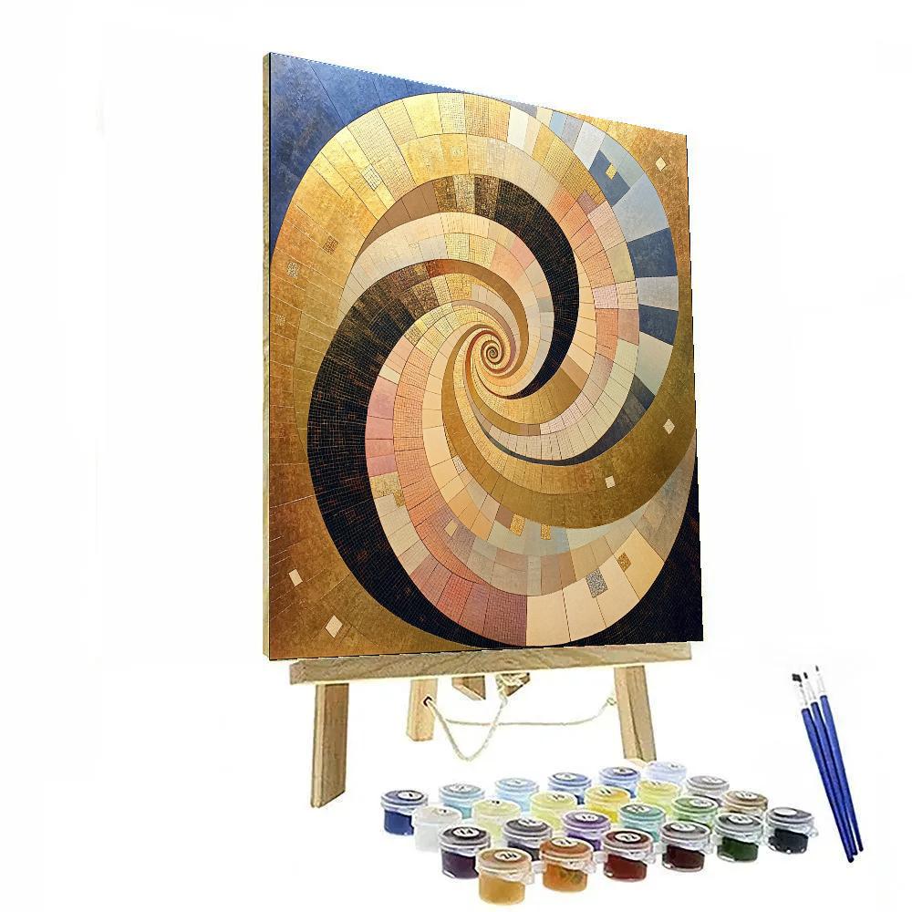 Gustav Klimt Inspired Dream Of Infinite Spirals Numbered painting kits