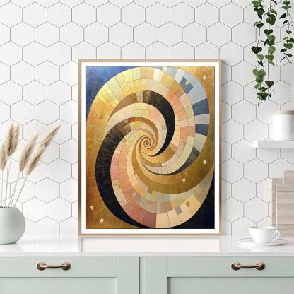 Gustav Klimt Inspired Dream Of Infinite Spirals Numbered painting kits