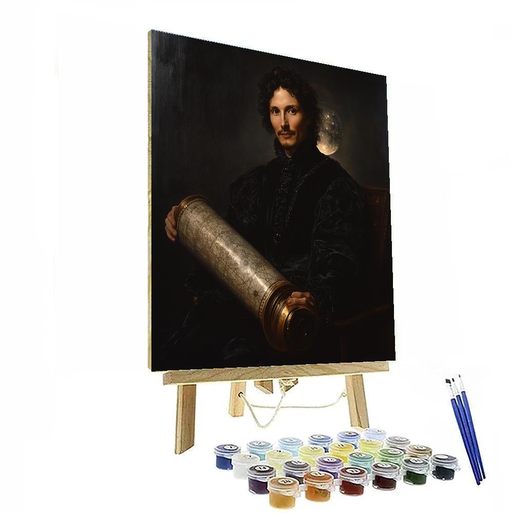 Diego Velazquez Inspired Royal Portrait With Celestial Map paint by number