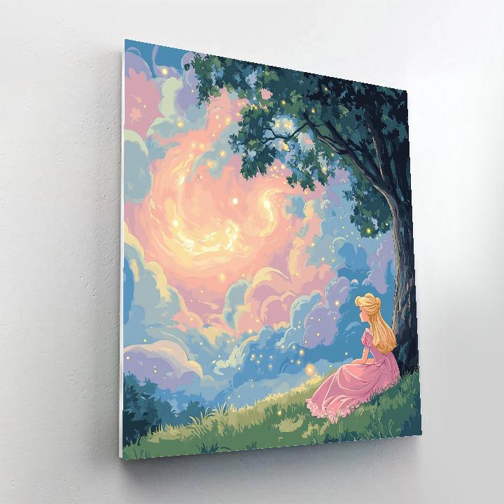 Aurora Dream Cloud Nebula Meadow Numbered painting kits