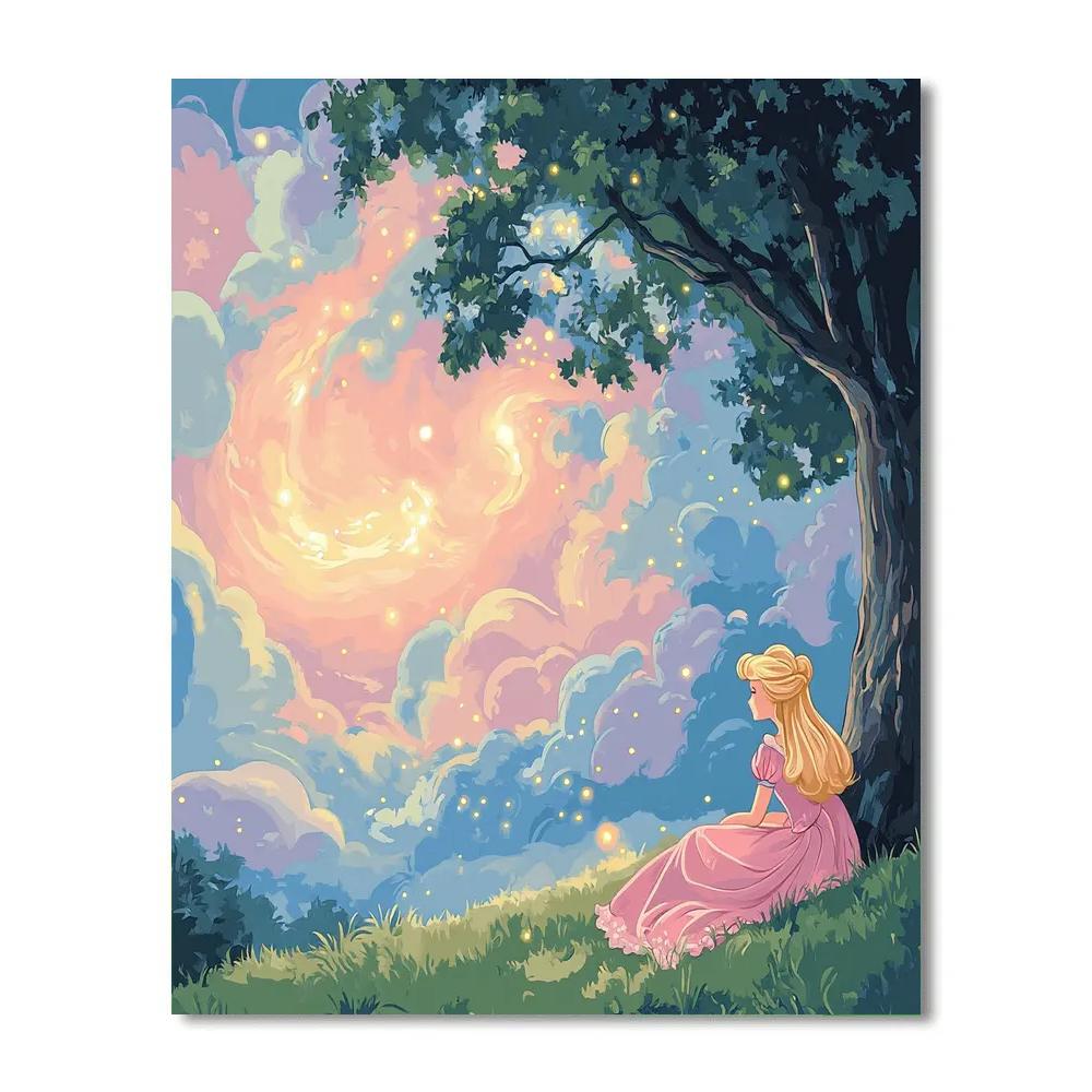 Aurora Dream Cloud Nebula Meadow Numbered painting kits