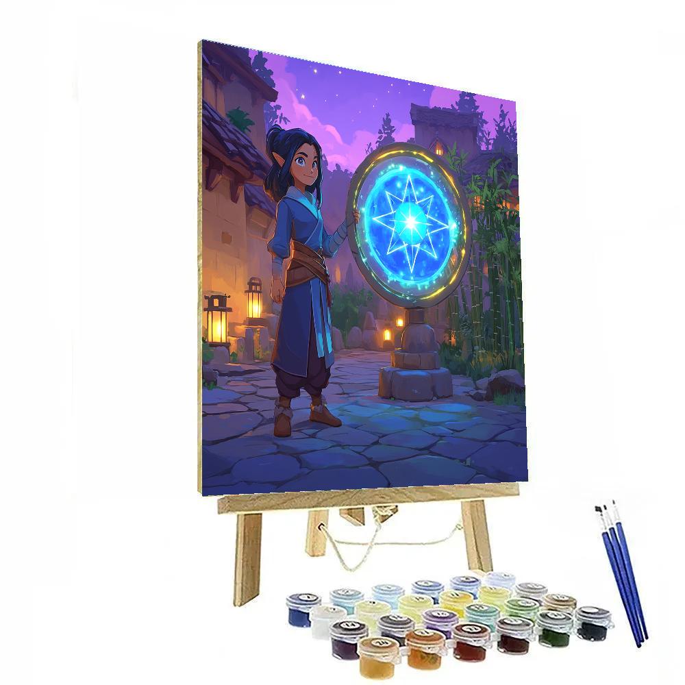 Raya Dragon Gem Astrolabe Garden Paint by numbers art