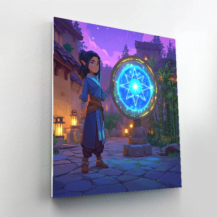 Raya Dragon Gem Astrolabe Garden Paint by numbers art