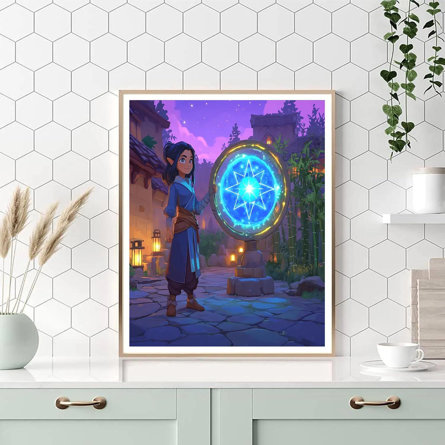 Raya Dragon Gem Astrolabe Garden Paint by numbers art