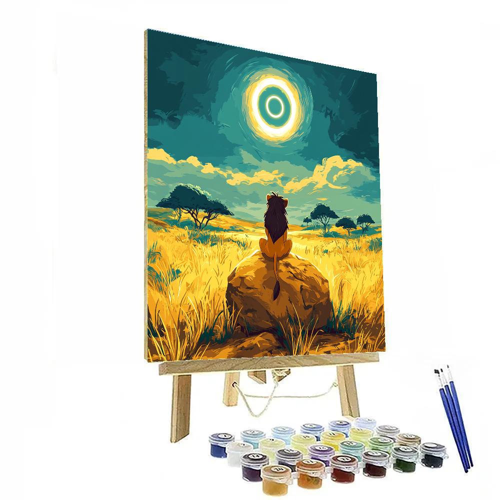 Simba Savanna Eclipse Curiosity Paint by numbers art