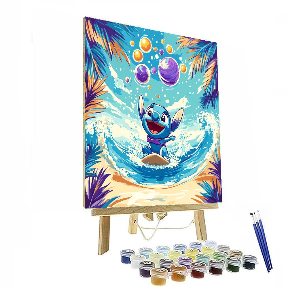 Stitch Space Surf Lagoon Splash paint by numbers