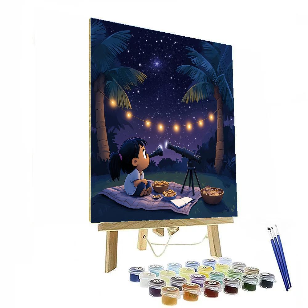 Lilo Backyard Telescope Sleepover Paint by numbers kits