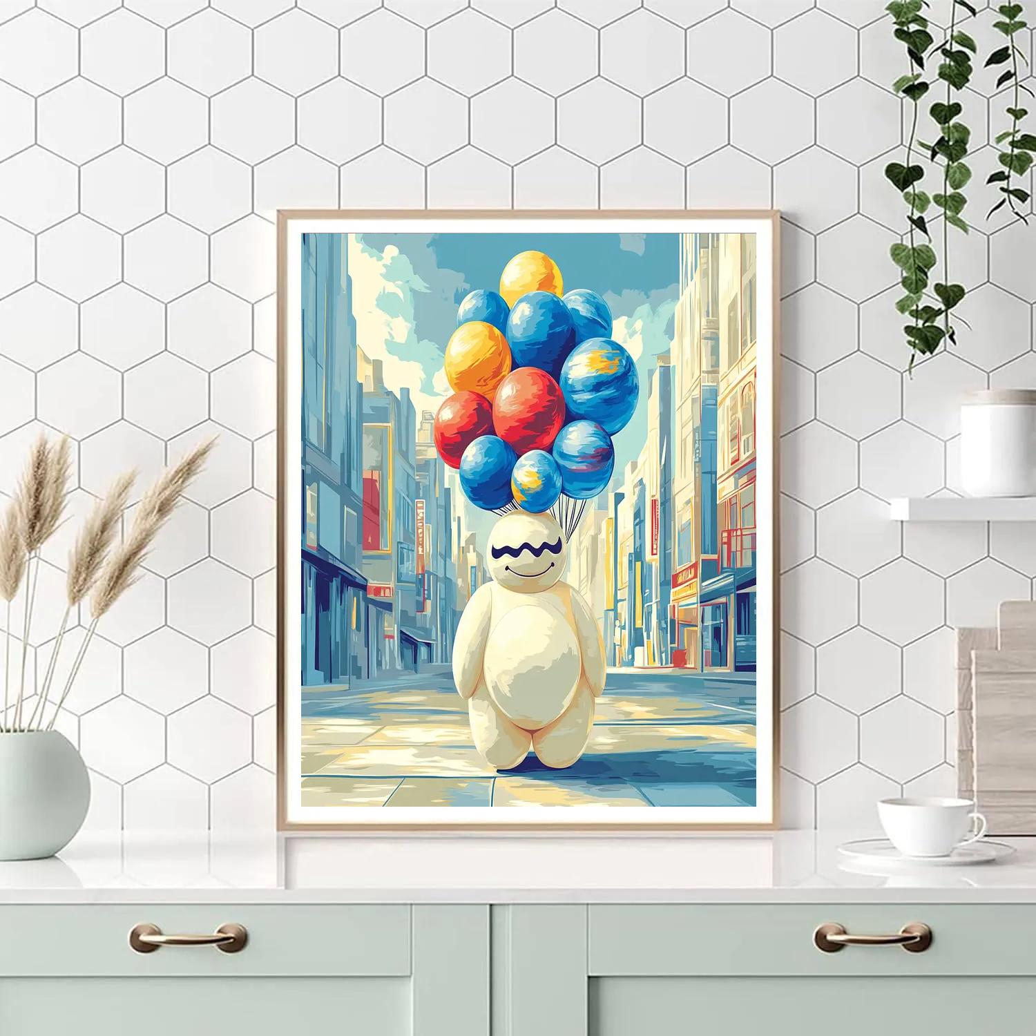 Baymax Balloon Planet Parade paint by color