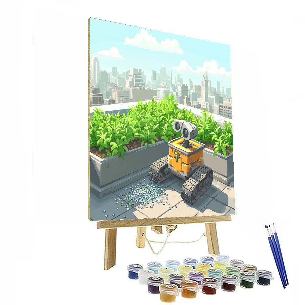 WALL E Orbital Garden Cleanup Day Numbered painting kits