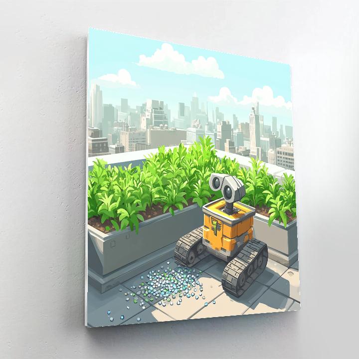 WALL E Orbital Garden Cleanup Day Numbered painting kits