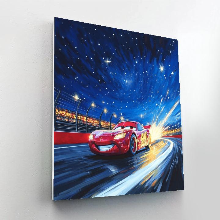 Lightning McQueen Star Speedway Night Race DIY paint by numbers