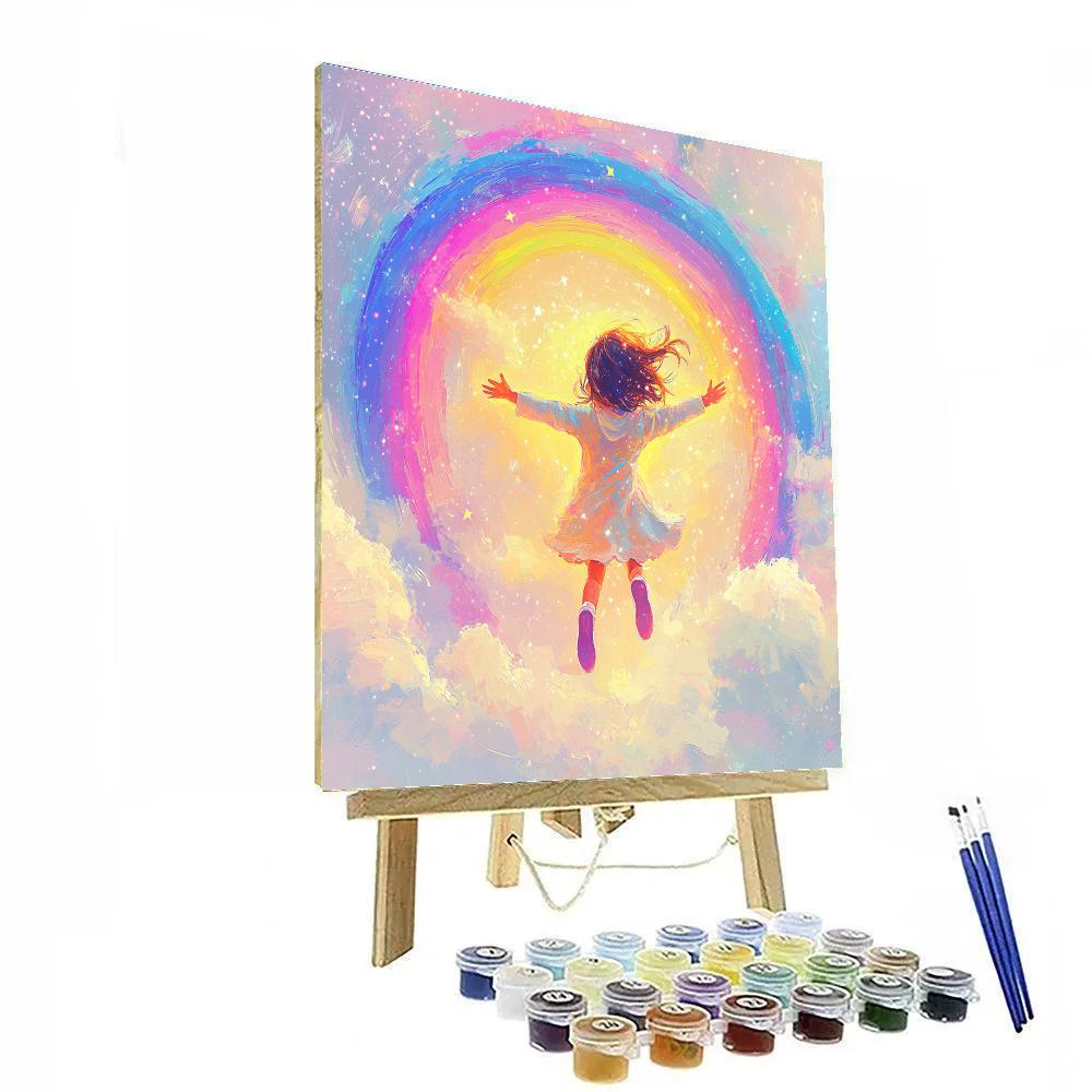 Joy Rainbow Nebula Celebration Number painting