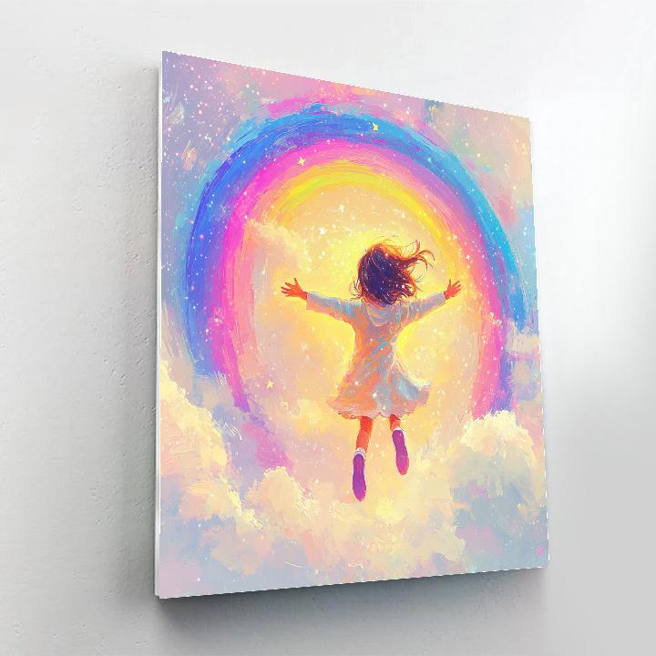 Joy Rainbow Nebula Celebration Number painting