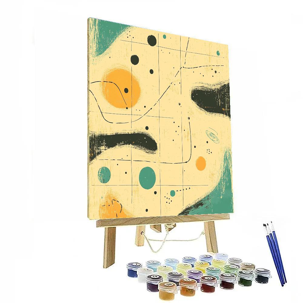 Paul Klee Inspired Abstract Map Of A Tiny Solar System Paint by numbers kits